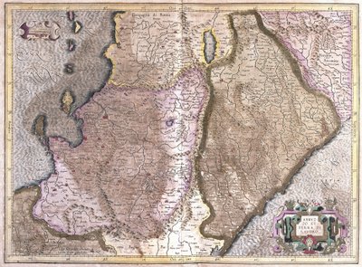 Abruzzo e Campania, Italia (incisione) da Gerardus Mercator