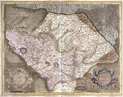 Ancona e Spoleto, Italia (incisione) da Gerardus Mercator