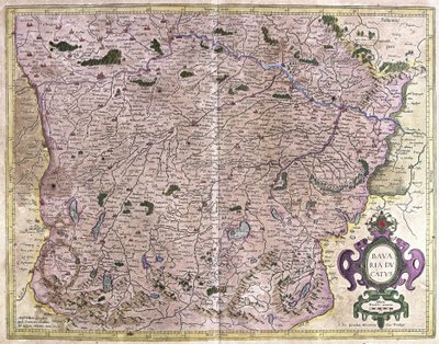 Baviera, Germania (incisione) da Gerardus Mercator