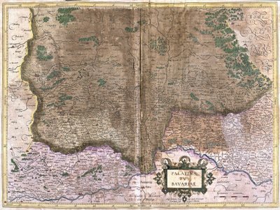Baviera, Germania (incisione) da Gerardus Mercator