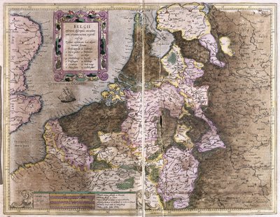 Belgio (incisione) da Gerardus Mercator