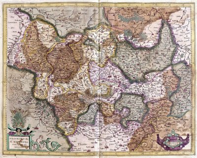 Braunschweig e Magdeburgo, Germania (incisione) da Gerardus Mercator