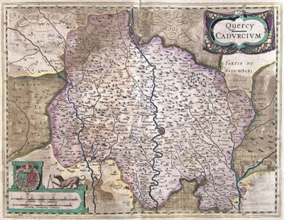 Cahors, Francia (incisione) da Gerardus Mercator