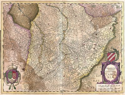 Champagne, Francia (incisione) da Gerardus Mercator