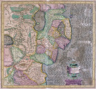 Irlanda orientale da Gerardus Mercator