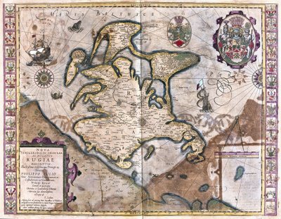 Isola di Rügen, Germania (incisione) da Gerardus Mercator
