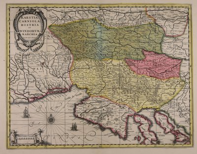 Karstia, Carniola, Histria et Windorum marchia da Gerardus Mercator