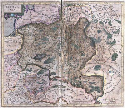 Lituania (incisione) da Gerardus Mercator