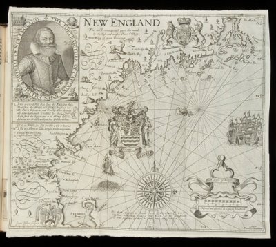 Mappa del New England, da Historia Mundi: o Atlante di Mercatore, Londra, 1635 da Gerardus Mercator