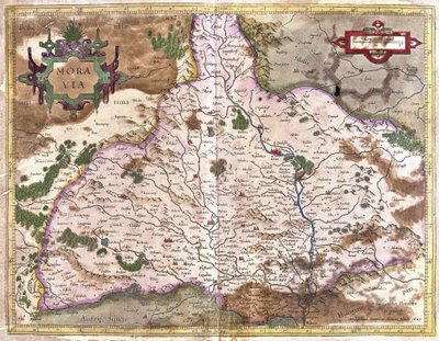 Moravia, Repubblica Ceca (incisione) da Gerardus Mercator