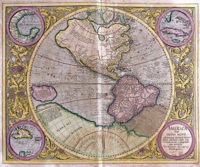 Nord e Sud America e Nuova Guinea da Gerardus Mercator