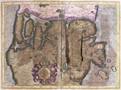 Parte settentrionale dello Jutland, Scandinavia da Gerardus Mercator