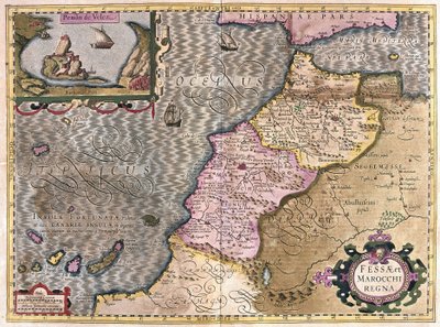 Africa nord-occidentale con le Canarie (incisione) da Gerardus Mercator