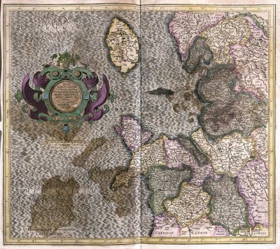 Inghilterra nord-occidentale da Gerardus Mercator