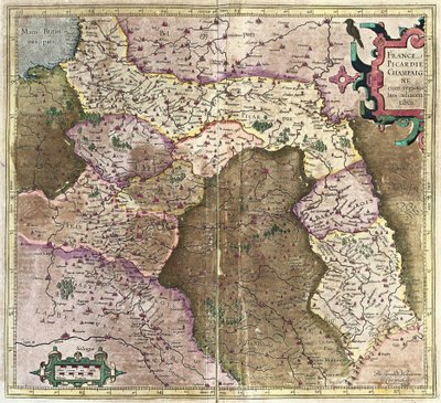 Piccardia, Champagne, Francia da Gerardus Mercator