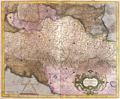 Romagna con Parma, Italia (incisione) da Gerardus Mercator