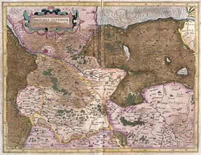 Sassonia e Meclemburgo, Germania (incisione) da Gerardus Mercator
