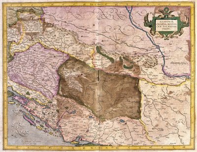 Sclavonia, Croazia, Bosnia e Dalmazia (incisione) da Gerardus Mercator