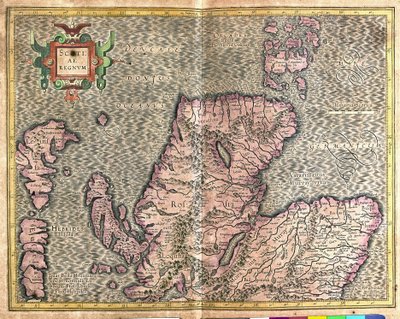 Sud della Scozia, Gran Bretagna da Gerardus Mercator