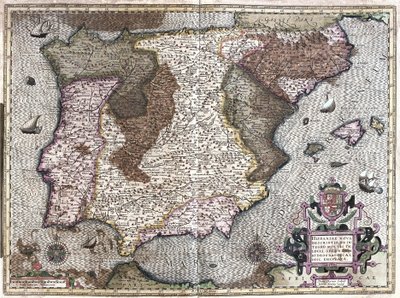 Spagna (incisione) da Gerardus Mercator