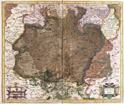 Turingia, Germania (incisione) da Gerardus Mercator