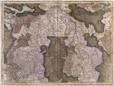 Mappa senza titolo del Brabante: Belgio e Paesi Bassi (incisione) da Gerardus Mercator