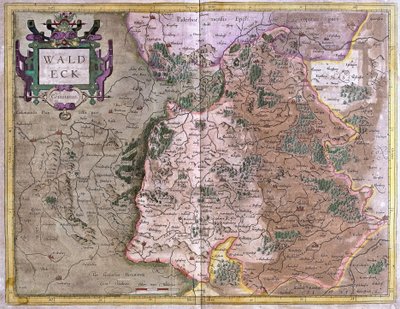 Waldeck (Assia), Germania (incisione) da Gerardus Mercator