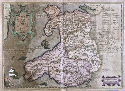 Galles, Gran Bretagna (incisione) da Gerardus Mercator