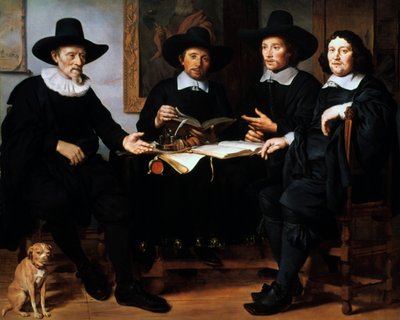 Quattro ufficiali della Corporazione dei bottai e dei vinai di Amsterdam, 1657 da Gerbrand van den Eeckhout