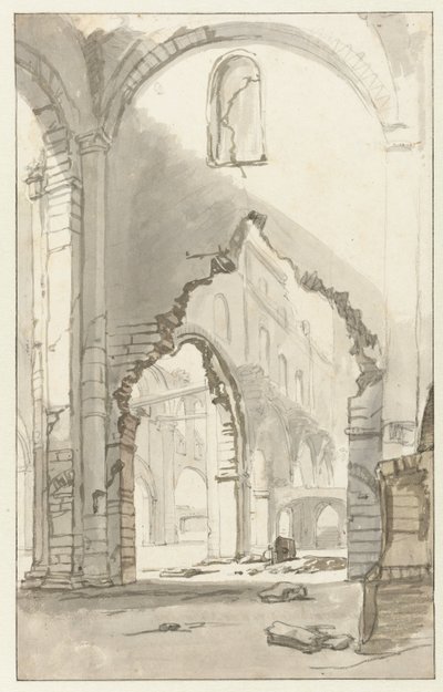 Interno della Nieuwe Kerk ad Amsterdam, dopo il grande incendio del 1645 da Gerbrand van den Eeckhout