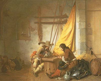 Soldati che giocano a tric-trac, 1653 da Gerbrand van den Eeckhout