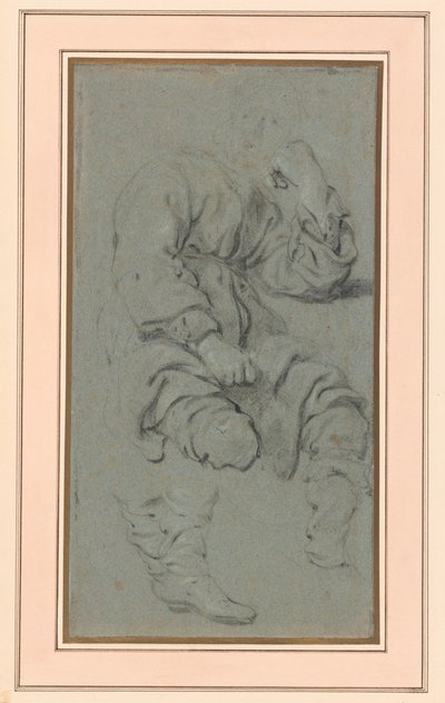Studio di un uomo seduto, per una figura nel dipinto del Profeta Eliseo e la donna di Sunem sul Monte Carmelo (Museo Nazionale, Varsavia inv. M.Ob.551 MNW) da Gerbrand van den Eeckhout