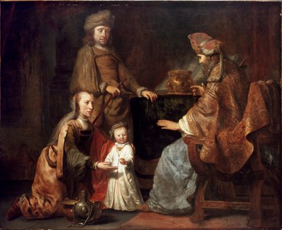 Il piccolo Samuele portato da Anna a Eli, inizio 1660s da Gerbrand van den Eeckhout