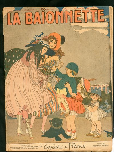 Copertina di "La Baionnette", satirico a colori da Gerda Marie Frederike Wegener