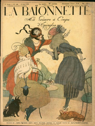 Copertina di "La Baionnette", satirico a colori da Gerda Marie Frederike Wegener