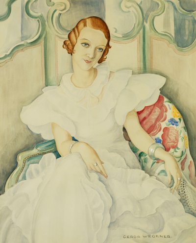 Ritratto di una Signora, mezzo busto da Gerda Marie Frederike Wegener