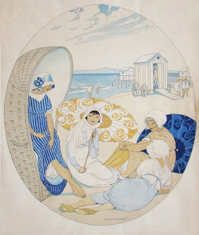 Conversazione sulla spiaggia danese da Gerda Wegener