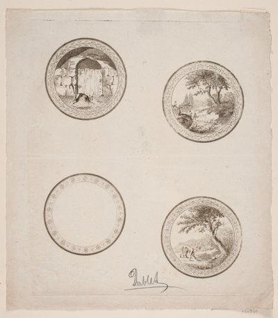 Cinque vignette per le favole di La Fontaine da Gerhard Ludvig Lahde