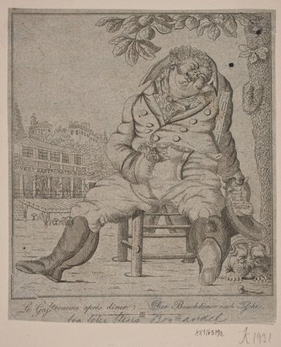 Il gastronomo dopo cena da Gerhard Ludvig Lahde