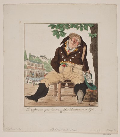Il gastronomo dopo cena da Gerhard Ludvig Lahde