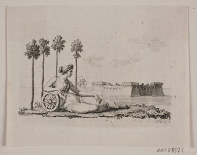 Donna Distesa vicino al Forte da Gerhard Ludvig Lahde