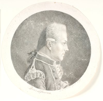 Ritratto di Lars Benzelstjerne, ufficiale di marina svedese (1759-1808). Mezzobusto. Profilo a destra da Gerhard Ludvig Lahde