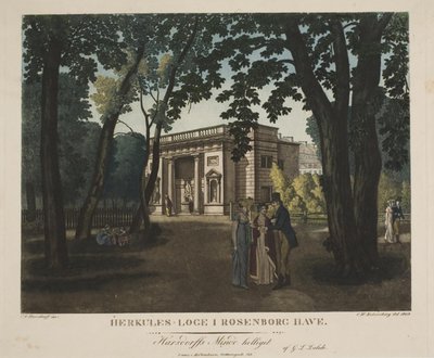 Il padiglione di Ercole nel giardino di Rosenborg da Gerhard Ludvig Lahde