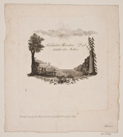 Vignetta per la Società Reale Danese di Agricoltura da Gerhard Ludvig Lahde