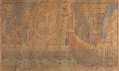 Disegno folkloristico, 1895-1898 da Gerhard Munthe