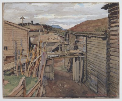 Valle di Gudbrand, vecchie case da Gerhard Munthe