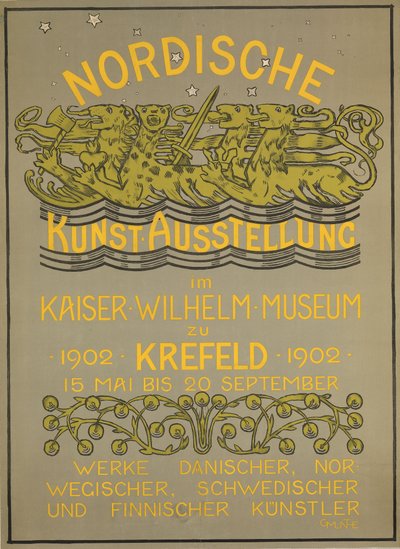 Nordische Kunstausstellung im Kaiser Wilhelm Museum 1902 da Gerhard Munthe