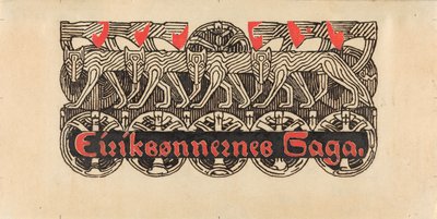 Für Snorre Sturlason, Königssagas, Kristiania 1899 da Gerhard Munthe