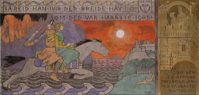 Åsmund e la principessa che tornano a casa da Gerhard Munthe
