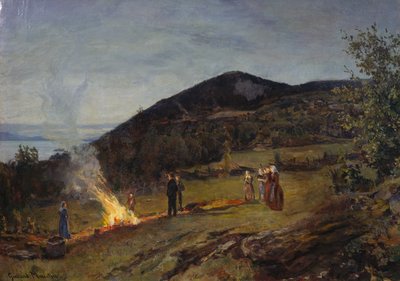 Fuoco di mezza estate, c. 1895 da Gerhard Peter Frantz Vilhelm Munthe